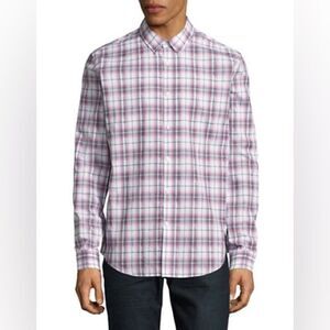 Calvin Klein Classic Fit Roll-Tab Shirt-LIGHT PINK-Large